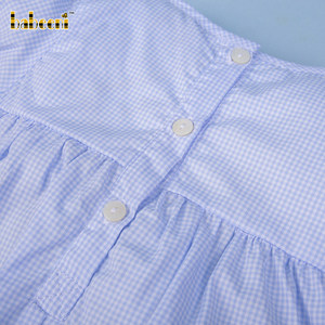 Venta al por mayor OEM ODM Pelele de bebé con smock hecho a mano, patrón de reno y dulces, algodón orgánico, temporada de primavera - BB2850 Babeeni Certificado OEKO-TEX - Product Image 6