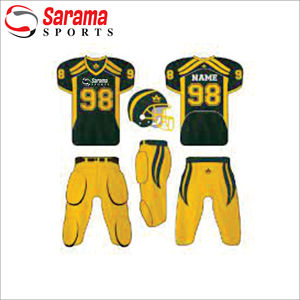 เครื่องแบบอเมริกันฟุตบอล100% โพลีเอสเตอร์ธรรมดาระเหิดเครื่องแบบว่างเปล่า - Product Image 3