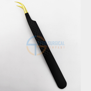 Siêu trang điểm lông mi khối lượng nhíp kim cương Grip Vàng Plasma Tip 3 Pro thép không gỉ lông mi mở rộng chống tĩnh điện lông mày - Product Image 1