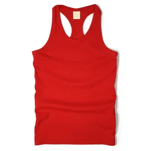 Venta al por mayor de logotipo personalizado de talla grande de punto transpirable ecológico 100% algodón deportes músculo culturismo ajuste entrenamiento sin mangas - Product Image 1