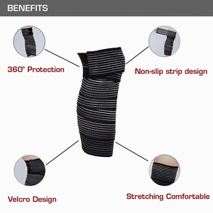 Fitness Workout Wear Adjustable Breathable Sport <b>Knee</b> Brace <b>Support</b> Compression <b>Knee</b> Weight Lifting <b>Knee</b> Wrap - Product Image 4