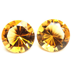 พลอยซิทรินทรงกลมสีเหลืองธรรมชาติ คุณภาพสูง ขนาดสั่งทำได้ สำหรับงาน DIY เครื่องประดับ - Product Image 5
