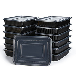 Best sales 48oz container plastic food packing box with transparent lid microwaveable meal prep containers