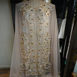 KAFTAN nupcial marroquí de diseñador de boda de trabajo de cristales pesados - Product Image 3