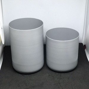 Offre Spéciale Métal Fer Ensemble De 2 bougie Navire Nouveau Design Silcver Mat Poudre Enduit Bougie Bocaux - Product Image 2