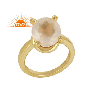 Best Selling 2026 Sterling Silver Natural CZ & <b>Rose</b> <b>Quartz</b> Stackable <b>Ring</b> For Women Jewelry Manufacturer - Product Image 1