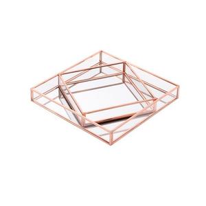 Dernier plateau de service à miroir Design créatif plateau de service fait à la main forme rectangulaire vente en gros plat de service fantaisie - Product Image 3