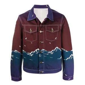 Veste en jean pour femmes, surdimensionnée, Style perlage, personnalisé, couleur bleue, nouvelle collection - Product Image 5