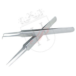 Paire de pincettes pour Extension de cils en acier inoxydable, 2 pièces, étiquette privée, nouvelle collection - Product Image 2