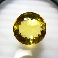 Quartz Jaune Citron Naturel de Grade AAA, Pierre Précieuse Libre de Haute Qualité, Coupe Ovale, 30 Carats, 25-25MM, Traitée Thermiquement, Effet de Couleur Changeant, pour Bijoux