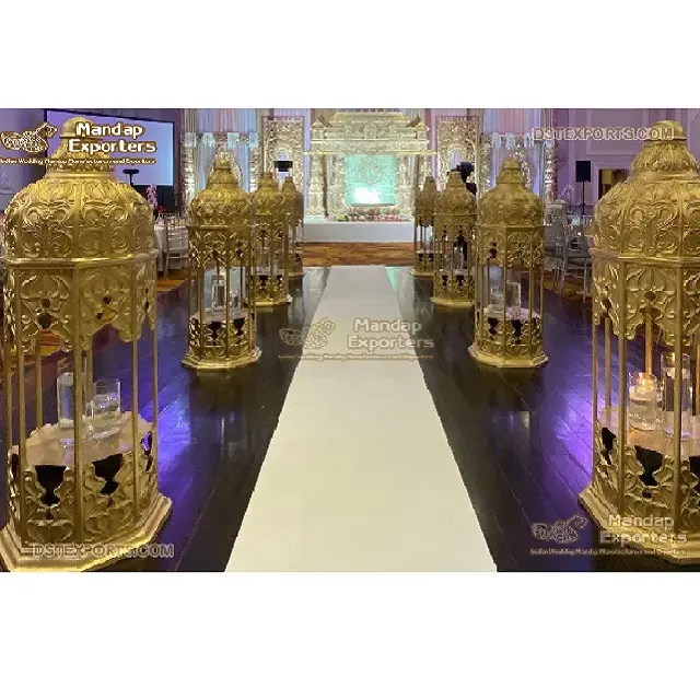 Comprar Lámparas de Marruecos para decoración de boda, linternas de Marruecos para decoraciones de boda, suministros de accesorios de temática India