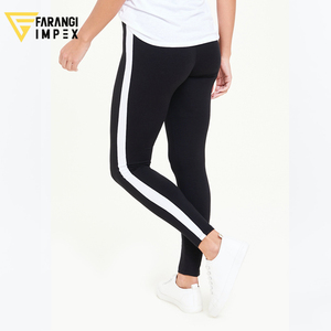 Leggings longs noirs pour femmes, couleur unie, taille élastique, tricotés, extensibles, décontractés, confortables, toutes saisons - Product Image 5