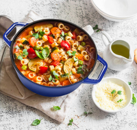 Welly — four rond en fonte bleu, casseroles de cuisine émaillée, Pot de cuisson robuste