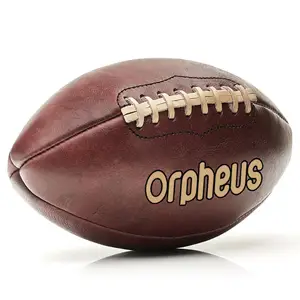 Custom Print Logo Genuine Leather Official Size American Footballs