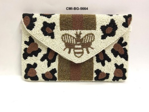 Elegantemente hecho a mano, diseñador, piedra de cristal, bordado con cuentas, embragues de noche nupciales, lujosas cadenas de perlas de tacto perfecto - Product Image 3