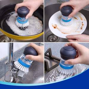 Spazzola per il palmo dell'erogazione del sapone, spazzola da cucina per la pulizia del lavandino della pentola del piatto - Product Image 4