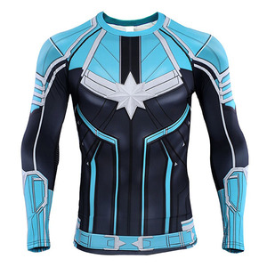 Maillots de compression à manches longues pour hommes Aw Traders HRS-AT-910 entièrement sublimés, en polyester/spandex, unis/secs, pour adultes - Product Image 1