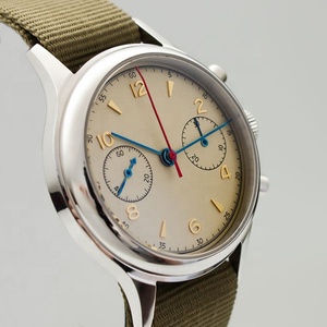 Reloj Automático Cronógrafo con Movimiento <span class=keywords><strong>Seagull</strong></span> ST1940, Correa de Reloj, Relojes de Pulsera para Hombre - Product Image 4