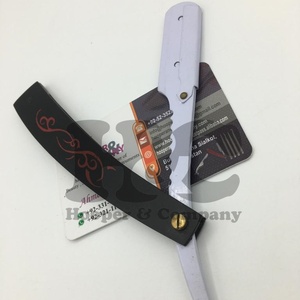 High quality Barber <b>Razors</b> Wholesale Barber <b>Razors</b> Sustainable mink Custom design handle stainless steel throat cut - Product Image 4