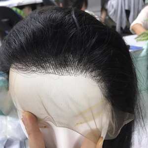Frontal transparente Peluca de encaje de cabello Remy Virgen sin costuras para las mujeres negras de alta calidad de la extensión del pelo humano en el precio al por mayor - Product Image 6