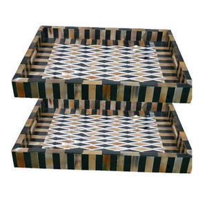 SHEERI HANDICRAFTS Resin Handmade Classic Multifunction Storage Serving Tray Luxury Home Decor Wholesale Exporter - Product Image 2