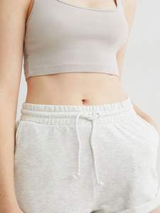 Pantalones cortos deportivos de fitness para mujer de secado rápido con estampado personalizado OEM 300 Gsm algodón Terry transpirable estilo francés - Product Image 4