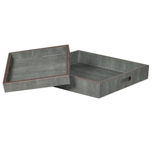 Best Designer <b>Bar</b> Ware Grey Serving Tray Simple Decorative Best Quality Tray With Strong Brass Metal Handles. - Product Image 6