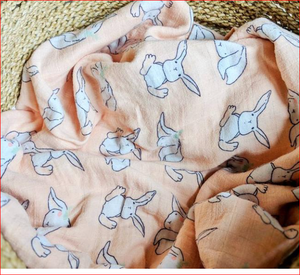 Custom Print 70% Bamboo 30% Organic Cotton Newborn <b>Swaddle</b> Wrap Receiving <b>Blanket</b> Baby <b>Muslin</b> <b>Swaddle</b> <b>Blankets</b> - Product Image 4