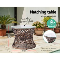 Indonesien Natural Home Living Möbel und Dekoration Eleganter Rattan Wicker Papasan Stuhl und Tisch