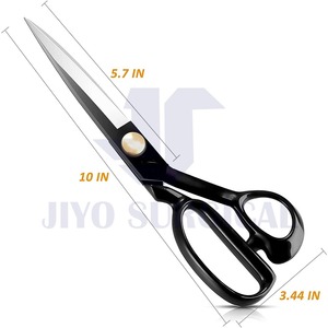 Ciseaux de tailleur en cuir, tapis noir robuste, 5 pièces, 8 pouces - Product Image 4