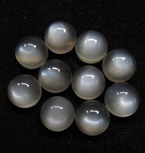 6mm pierre de lune grise naturelle ronde calibrée cabochon pierre précieuse en vrac au prix d'usine de gros auprès des fournisseurs de fabricants - Product Image 1