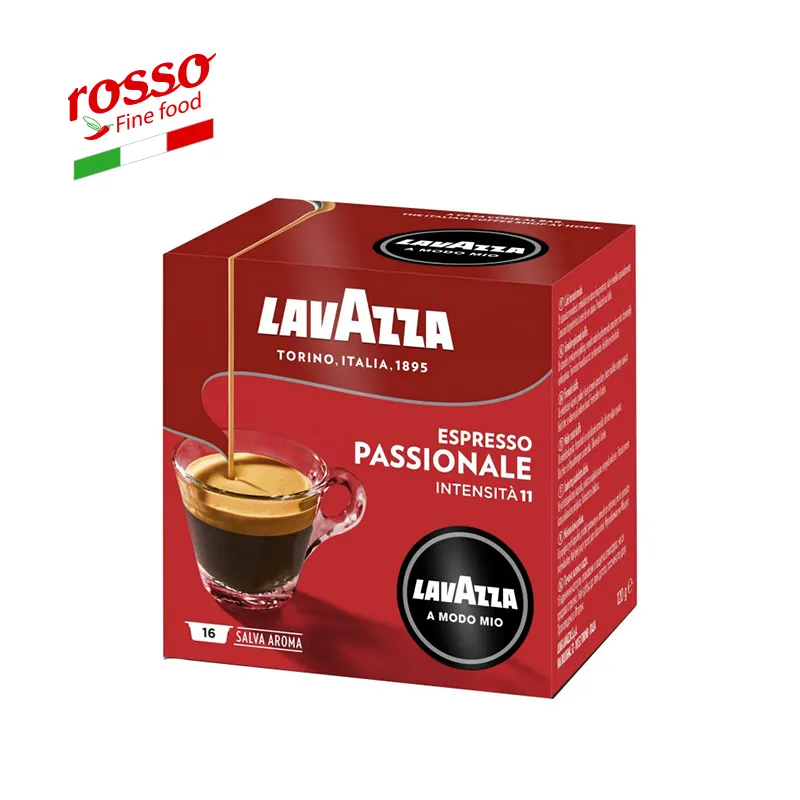 Lavazza Espresso Passionale 16 capsules 7.5 G compatible A Modo Mio italian coffee - Made in Italy