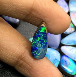 Australian Doublet Opal Multi Fire Gemstone Cabochon suelto antiguo Fabricación de joyas de calidad fabulosa Calidad increíble natural - Product Image 1
