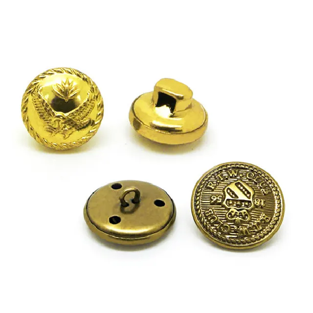 Designer Button Gold Metal Big Sewing Button Fancy Art Blazer Button