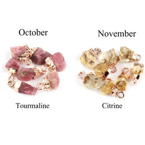 Conectores de fianza única DIY al por mayor, conectores hechos a mano de latón galvanizado en oro rosa para la fabricación de joyas, encontrar fantasía real - Product Image 3