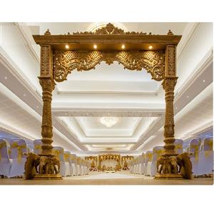 Indian Royal Wedding Wooden Gate Decor Wooden Wedding Gate in Traditional Touch Elephant Base Wooden Wedding Gate Decor - Product Image 1