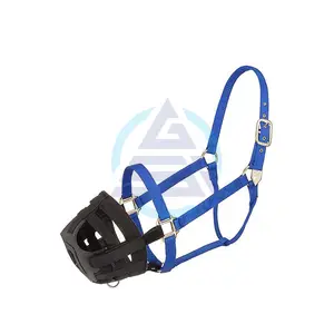 Easy Breathe Grazing Muzzle Attach High Quality Equestrian Equipment Supplies Soft Protect Mouth Pet Muzzle