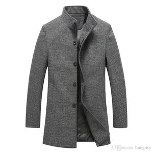 2020 classique hommes laine pardessus chaud hiver long hommes Trench Coat - Product Image 2