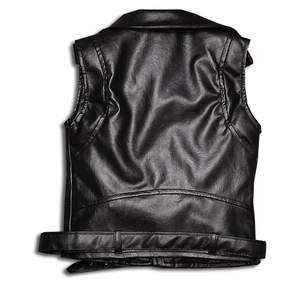 Gilet en cuir pour moto d'hiver décontracté pour homme Vêtement d'extérieur en cuir de vache véritable respirant - Product Image 2