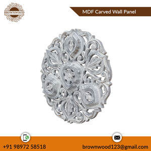 Panel de pared redondo de madera MDF tallado a mano antiguo de doble tono de calidad superior para decoración y regalos, uso directo de fábrica - Product Image 2