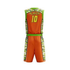 Conjuntos de uniformes de baloncesto personalizados al por mayor/Uniforme de baloncesto transpirable de secado rápido impreso 100% poliéster sublimado - Product Image 6