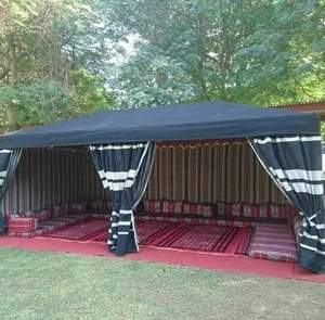 Tente d'abri de tente de rayure de toile noire et blanche pour le divertissement extérieur - Product Image 1