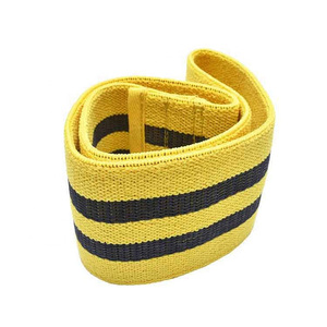 Bandas de ejercicio de resistencia para gimnasio, lazo elástico antideslizante, patrón colorido personalizado, tela de pegamento de cadera resistente, amarillo - Product Image 4