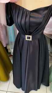 Robe Midi de soirée Midi pour femme, tenue épaisse, col croisé, brodée, très élégante, nouvelle collection, - Product Image 4