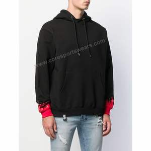 Sweat à capuche 100% coton pour hommes le plus vendu nouveau design imprimé par sublimation unie vêtements de rue pour l'hiver prix bon marché - Product Image 3