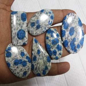 Natural Blue Premium Oval Cut Gemstone Cabochon Mix Shape K2 Jasper Proveedor de piedras preciosas sueltas - Product Image 5