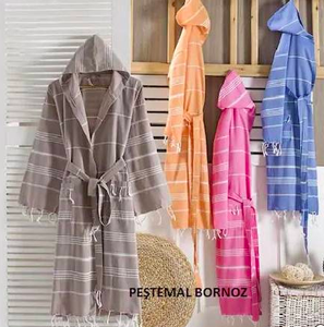 Albornoz turco de algodón 100%, toalla de Hammam Peshtemal de alta calidad, técnica tejida para uso en el hogar o el baño del Hotel - Product Image 6