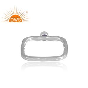 Bague en pierre précieuse à base de pierres précieuses, en argent Sterling fin, rectangulaire, vente en gros, bijoux de créateur - Product Image 4