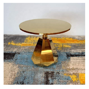 Best Quality <b>Stainless</b> <b>Steel</b> <b>Table</b> With Brass Antique Finish and Metal Top for Living Room Largest Manufacture Company - Product Image 1
