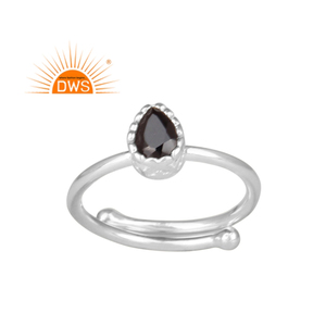 925 Fine Sterling Silver Natural <b>Black</b> Spinal Gemstone Stackable <b>Ring</b> Jewelry For <b>Women</b> Gift For Her - Product Image 1